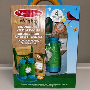 New in box, never opened Melissa & Doug Let's Explore Binoculars and compass set